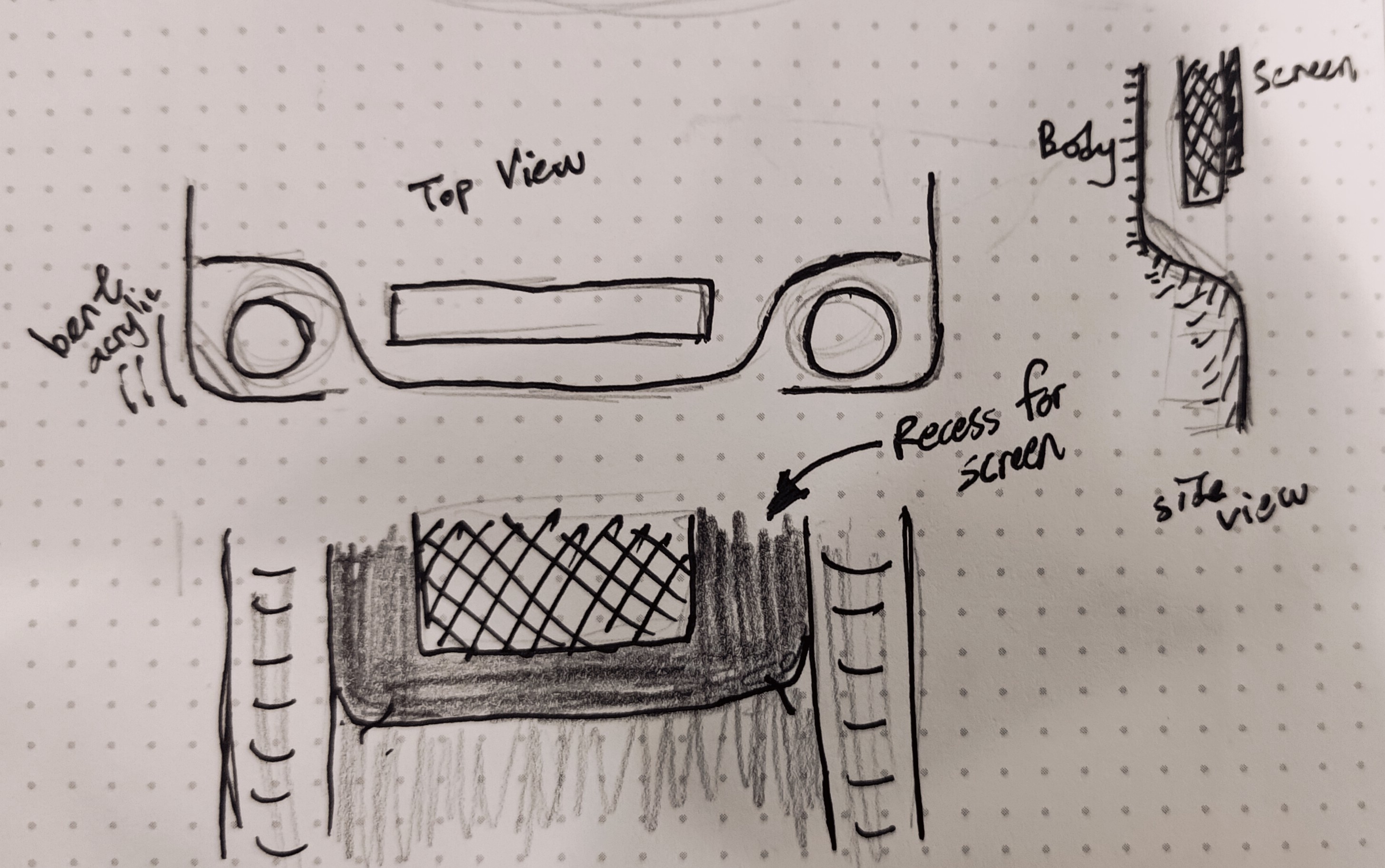 Some sketches I made of how stuff fits together