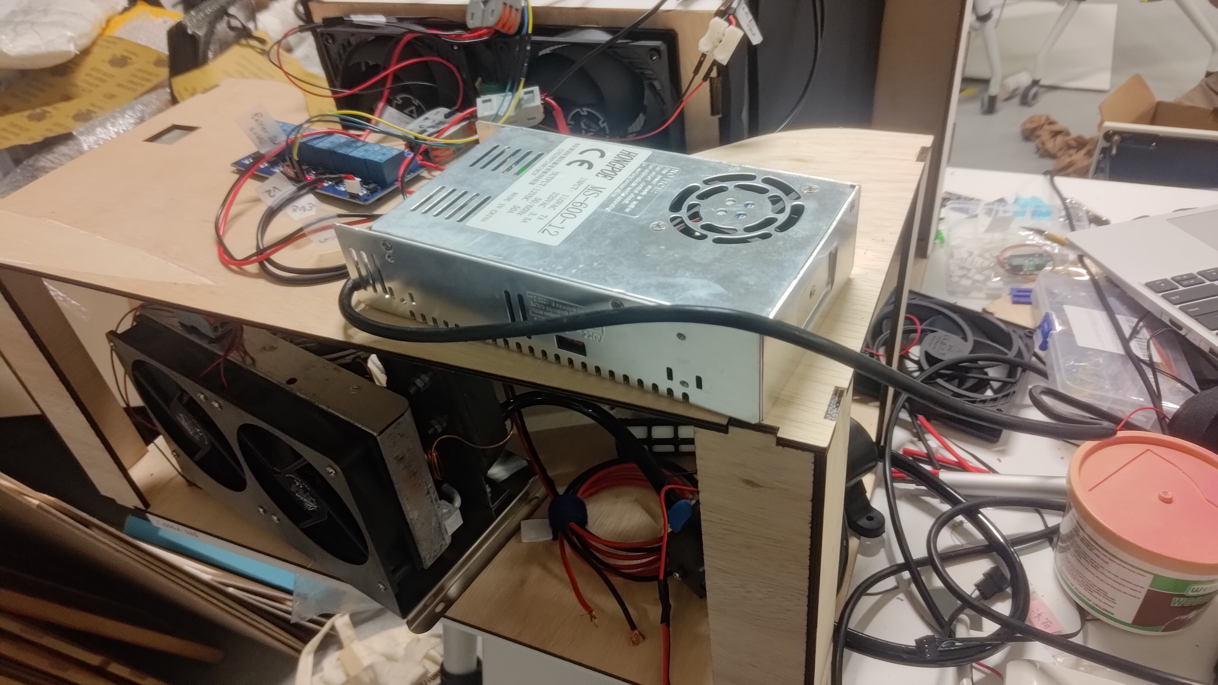 Rear view of prototype. Includes space for chilled water system & electronics that are not functional at the moment
